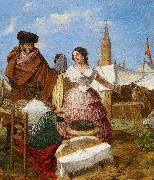 Courting at a Ring Shaped Pastry Stall at the Seville Fair, Aragon jose Rafael